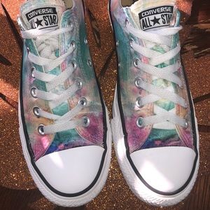 Converse satin tie dyed sneakers